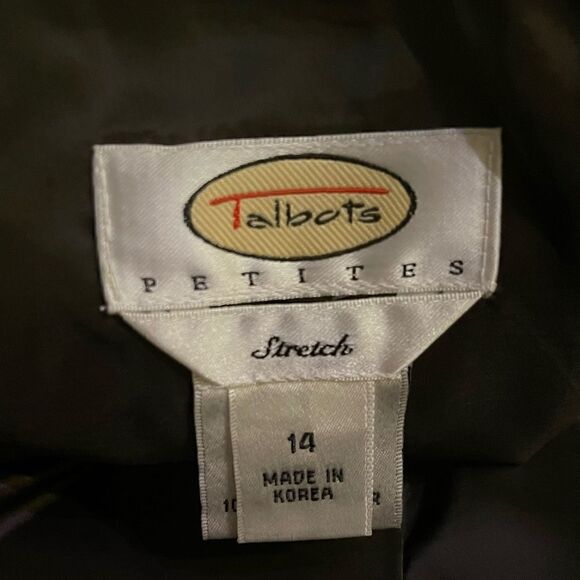 Talbots Petite sz 14 tiger stretch MIDI skirt - Picture 6 of 6